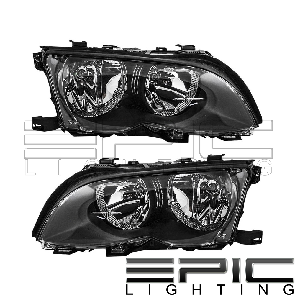 Halogen Headlights Left Right Pair for 20022005 BMW 320I 325I 325XI